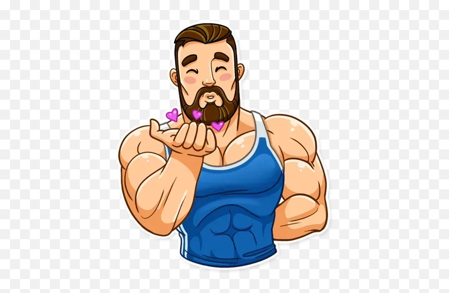 Sport Guy Sticker Pack - Stickers Cloud Emoji,Muscle Guy Emoji