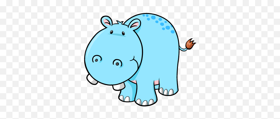 Cartoon Baby Hippo - Cartoon Hippopotamus Png Cute Emoji,Hippo Emoticons