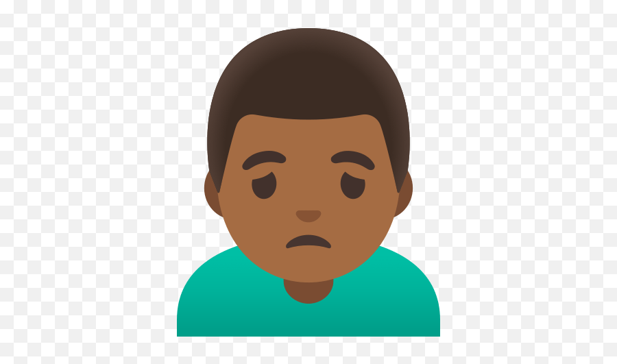 U200d Sad Man Frowning In Medium Dark Skin Tone Emoji,Frowning Emoji