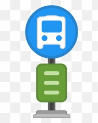 Bus Stop Icon - Bus Stop Emoji,Stop Sign Emoticon