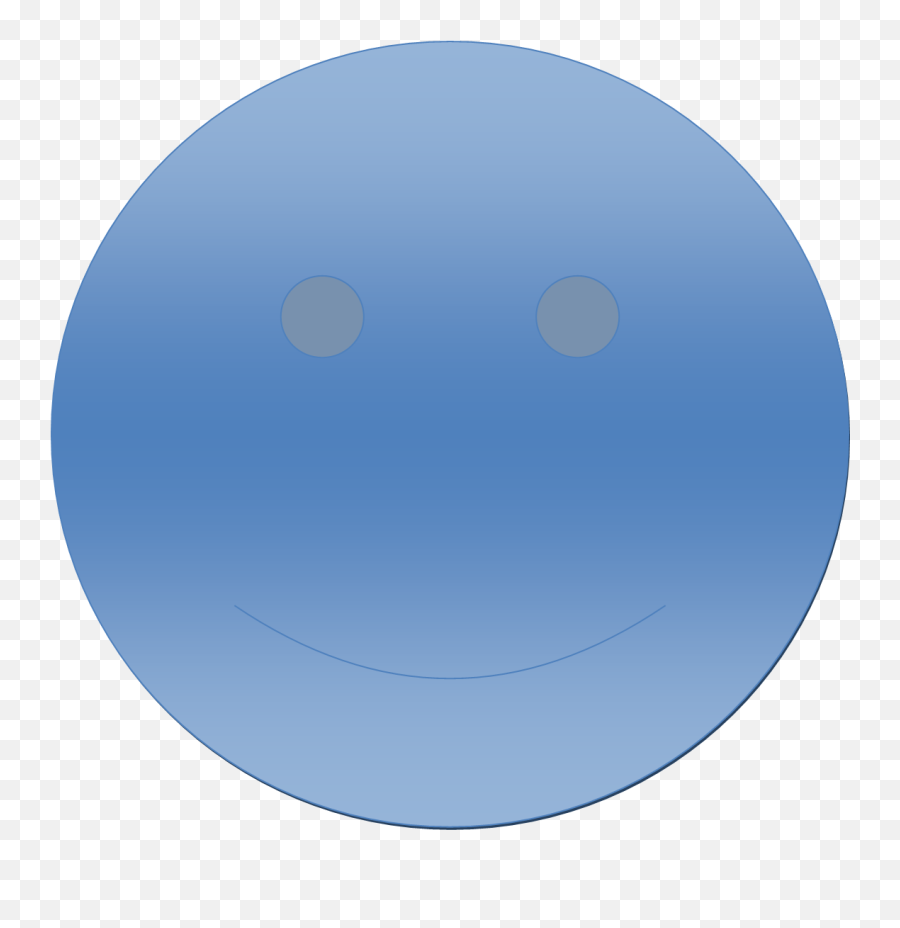 Blue Gradient Smiley Face - Clip Art Emoji,Blue Emoticon