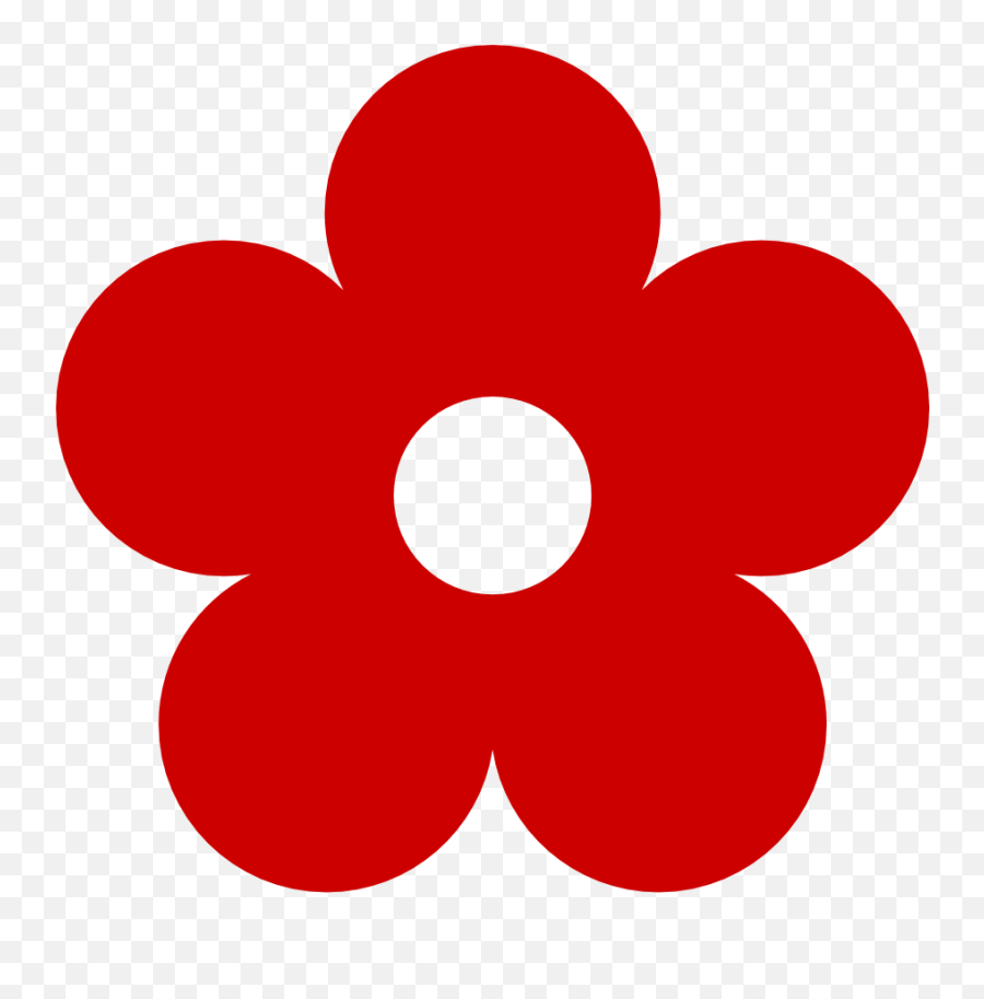 Flower Symbol - Red Flower Coloring Clipart Emoji,Buddha Emoji Copy And Paste