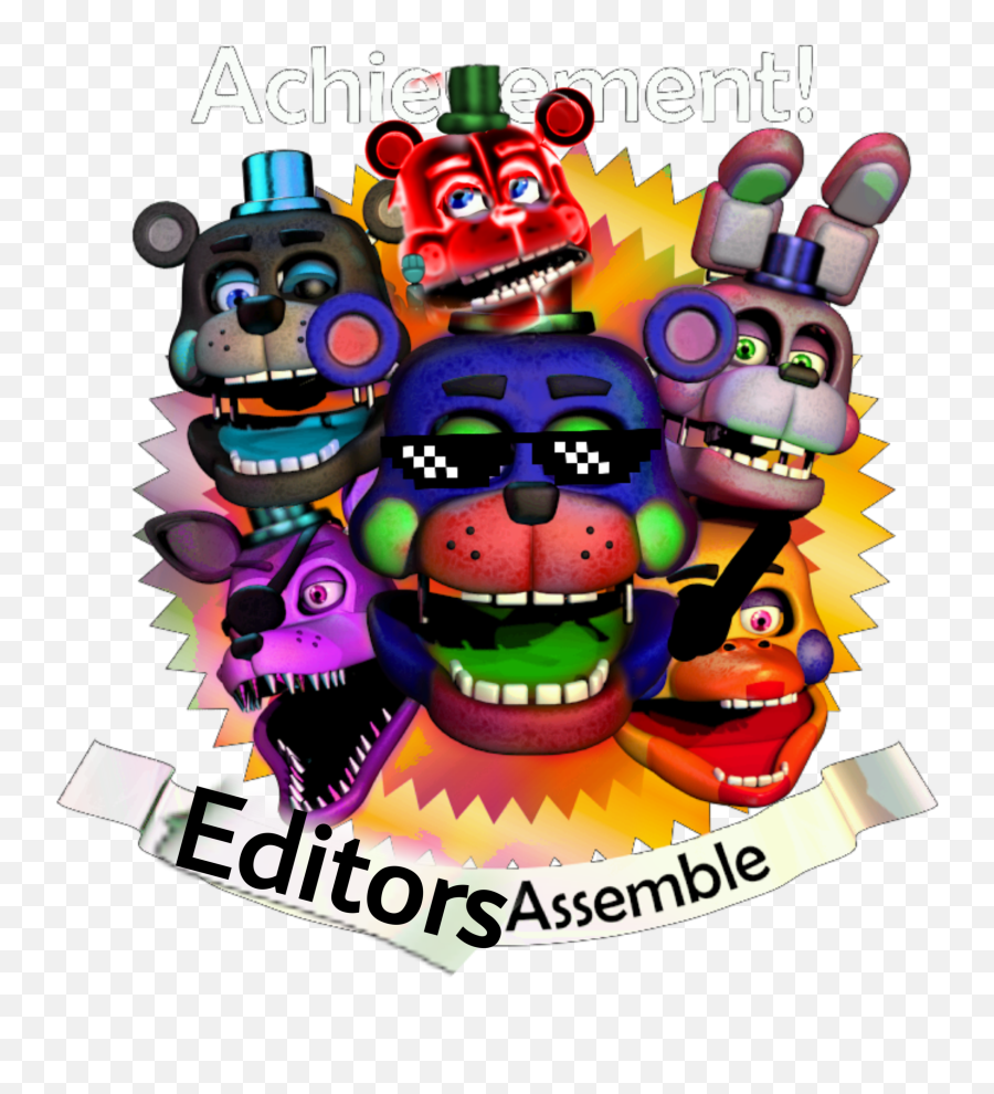 Editors Editors Assemble Sticker By Retired - Fnaf Rockstar Animatronics Emoji,Retired Emoji