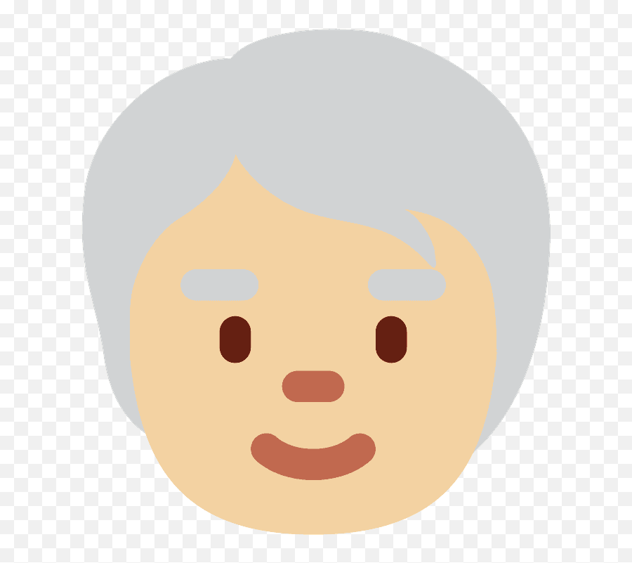 Older Person Emoji Clipart - Happy,Silhouette Of A Person Emoji Png