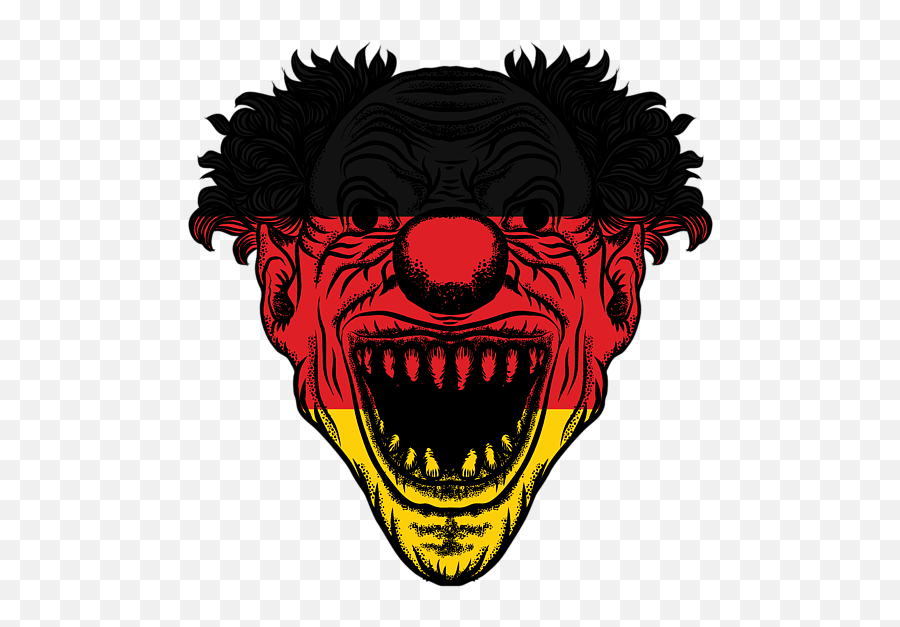German Scary Killer Clown Halloween - Scary Clown Drawing Emoji,Emojis Halloween Costumes Inn Blck Shirts