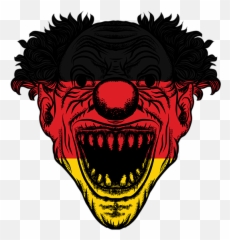 German Scary Killer Clown Halloween - Scary Clown Drawing Emoji,Emojis Halloween Costumes Inn Blck Shirts