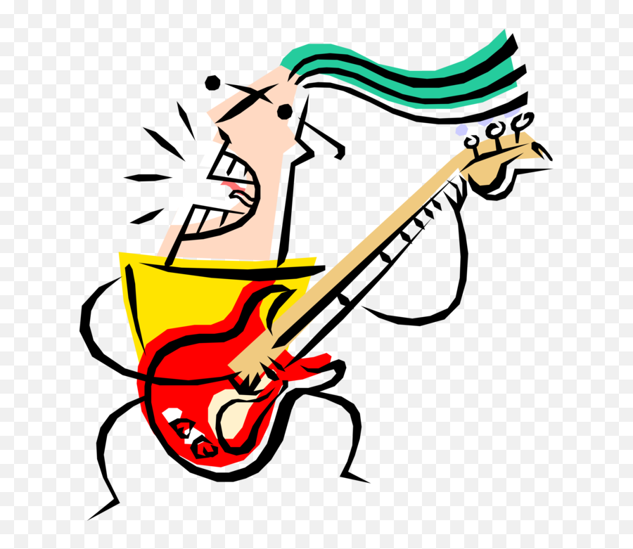 Singer Vector Guitar Clipart - Hybrid Guitar Emoji,Bass Guitar Emoji Whatsapp