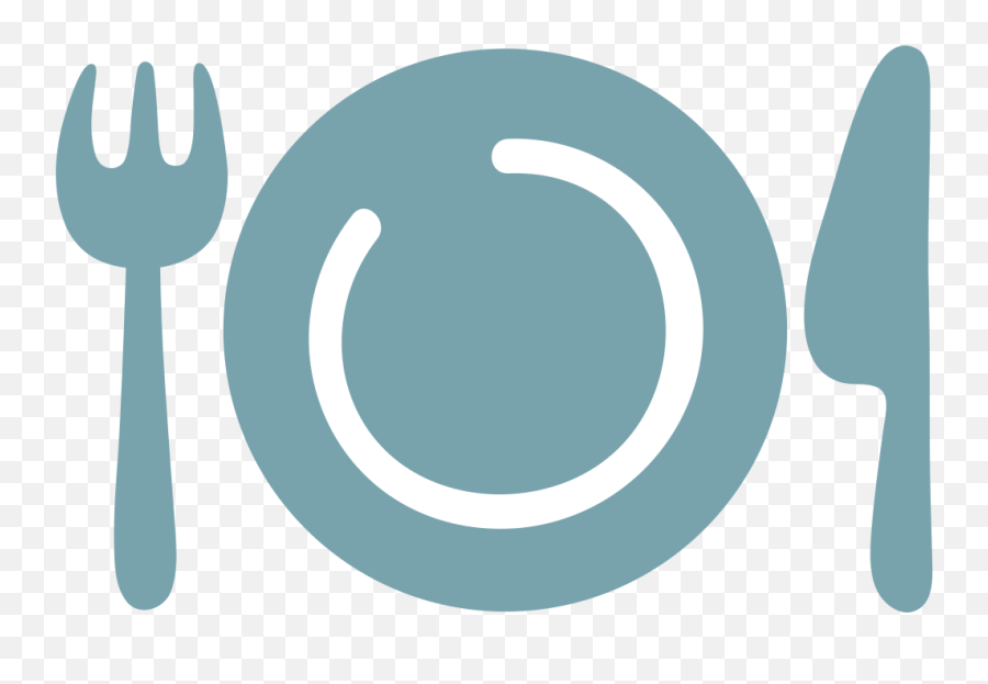 Fork And Knife With Plate Emoji - Emoji De Platos,Dinner Emoji