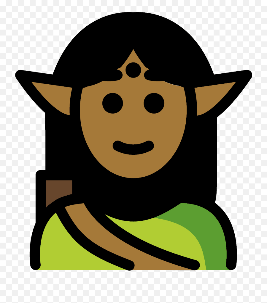 Elf Emoji Clipart - Human Skin Color,Elf Dark Emoji