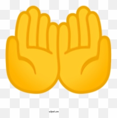 Holidays Yellow Personal Protective Equipment Hand For - Palms Up Emoji,Emoticons De Festa