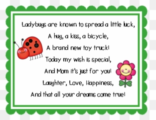 Ladybug Poems Or Quotes Quotesgram - Mothers Day Poem With Ladybugs Emoji,What Is The Termite, Ladybug Emoticon