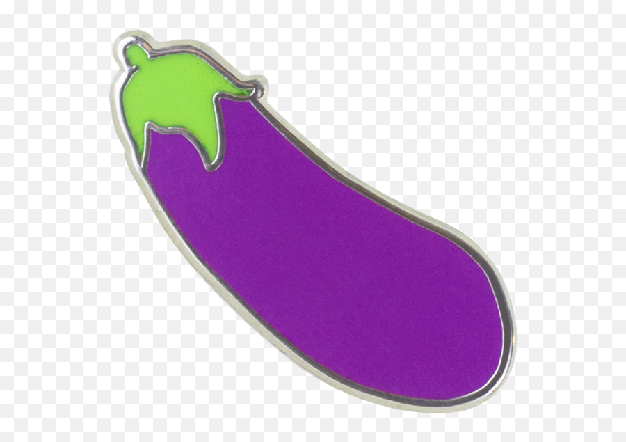 Download Eggplant Emoji Pin - Solid,Purple Vegetable Emoji