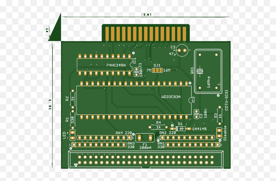 Commodore Amiga Cdtv Internal Scsi - Printed Circuit Board Emoji,Data Deactivating Emotion Chip
