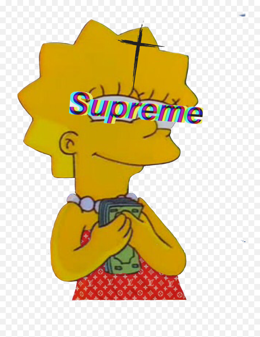 Download Lisa Simpsons Lisasimpson Cartoon - Lisa Simpson Con Dinero Emoji,Lisa Lisa & Cult Jam Lost In Emotion