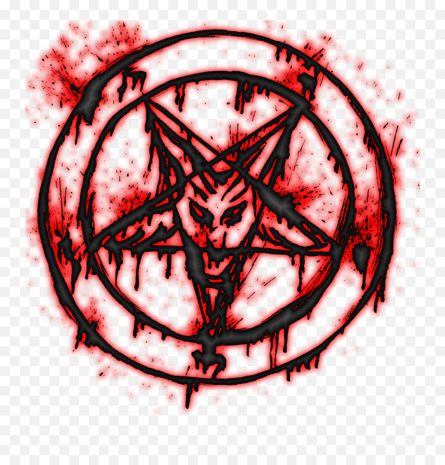 Satan Satanic Pentagram Demon Sticker - Satanic Png Emoji,Pentagram Emoticon -evil