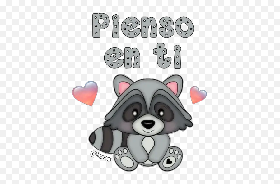 Sticker Maker - Álbum Cute Girly Emoji,Raccoon Emoji Icon