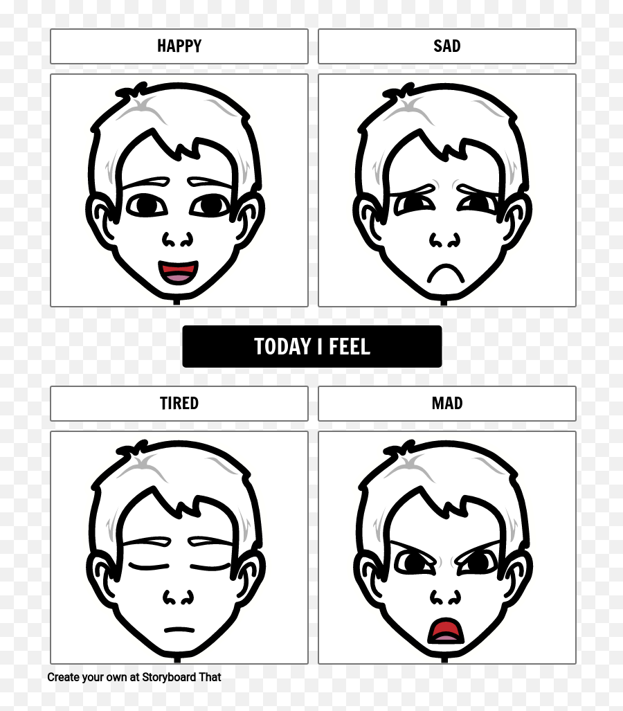 Emotion Chart 1 Storyboard - Hair Design Emoji,Emotion Chart