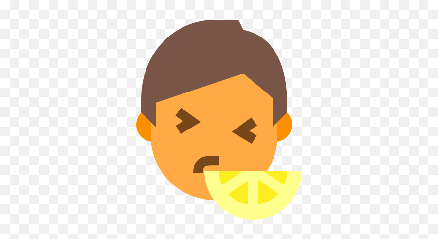 Sour Icon In Color Style Emoji,Facepalm Man Emoji