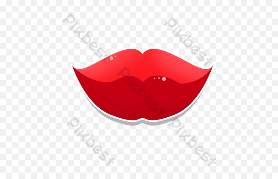 Pop Art Cartoon Kiss Valentine Red Lips Sticker Png Images Emoji,Emoticon Valentine
