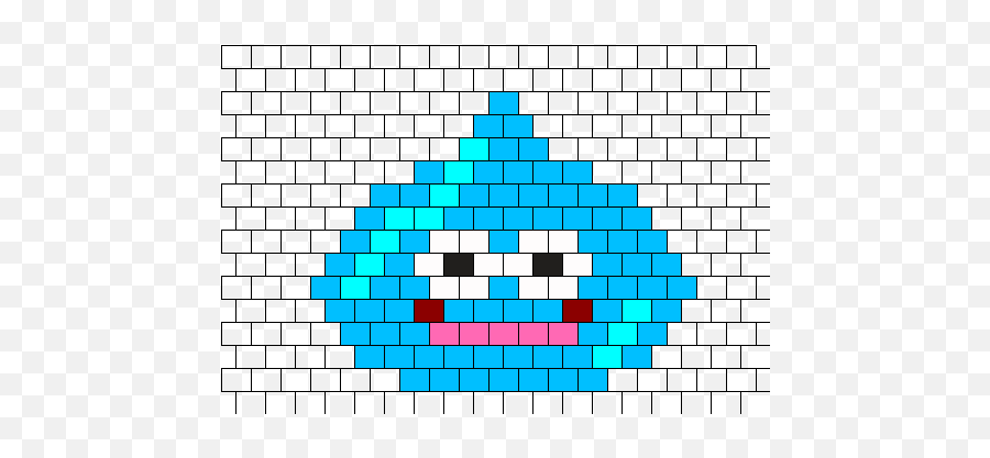 Slime Kandi Patterns - Perler Bead Pattern For A Drangon Emoji,Dragon Quest Slime Emoji