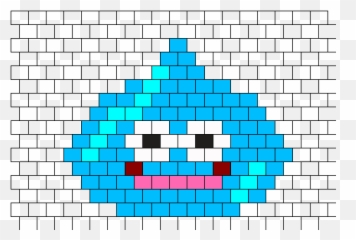 Slime Kandi Patterns - Perler Bead Pattern For A Drangon Emoji,Dragon Quest Slime Emoji