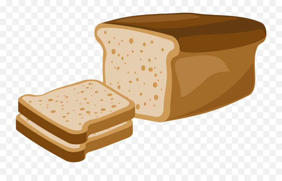 Toast Rye Bread Breakfast White Bread Clipart - Full Size Loaf Bread Vector Png Emoji,Toast Emoji