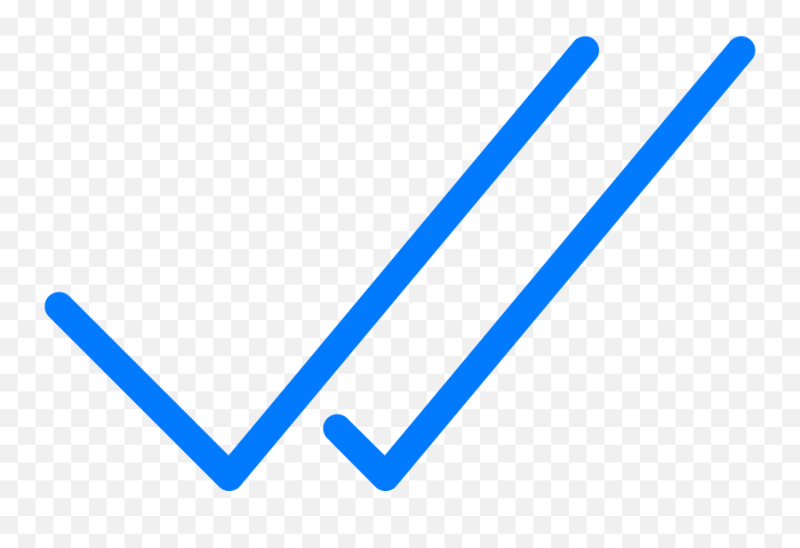Whatsapp Blue Tick Transparent Clipart - Whatsapp Blue Check Marks Emoji,Check Mark Emoji
