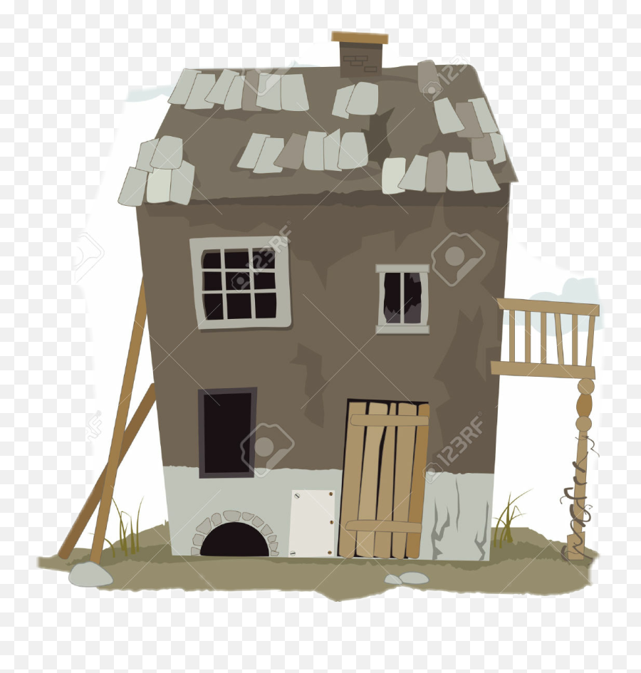 Shack Sticker - House Renovation Before And After Cartoon Emoji,Shack Emoji