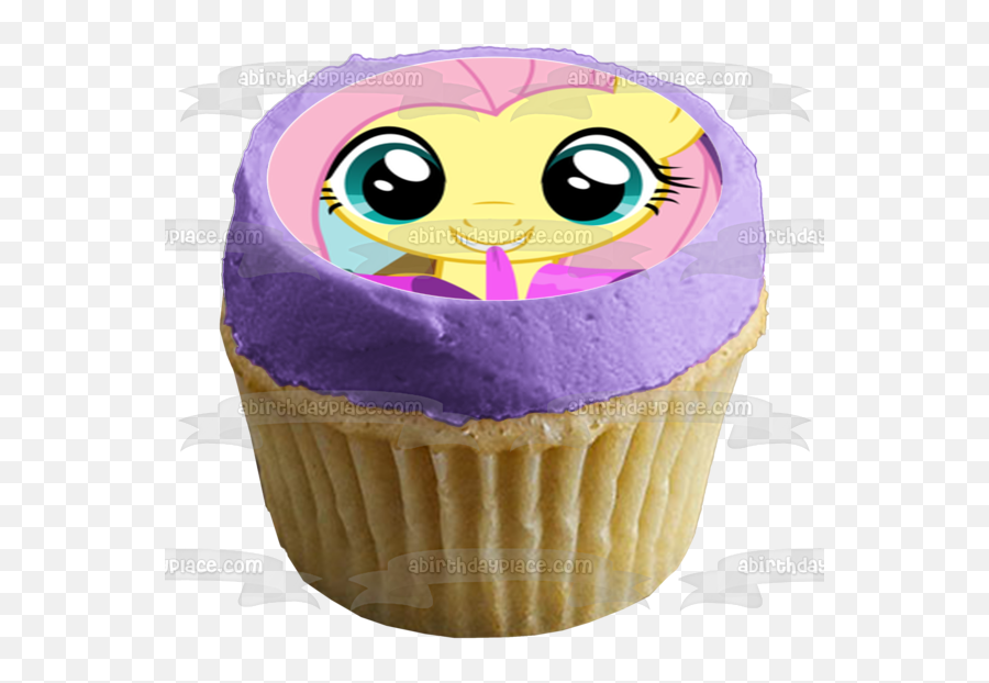 My Little Pony Rainbow Dash Fluttershy Pinkie Pie Rarity Edible Cupcake Topper Images Abpid14862 Emoji,Rainbow Dash Emoticon