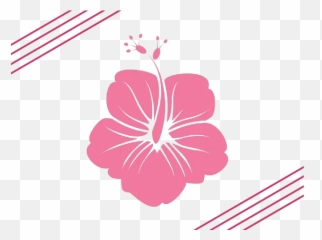 Hawaii Flower Silhouette Clip Art - Artistic Spring Pink Pink Flower Silhouette Transparent Emoji,Facebook Emoticons Flowers