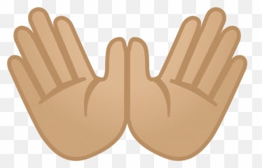 Open Hands Medium - Light Skin Tone Em 216838 Png Images High Five Emoji,Light Emoji