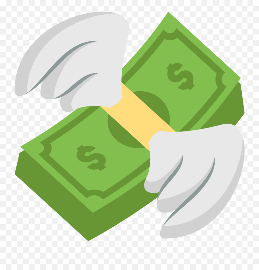 Money With Wings Emoji Clipart - Money Emoji Png,Wings Emoji