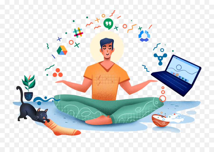 How To Survive Remote Work Without Being Fired Going Insane - Religion Emoji,Meditation Emojis