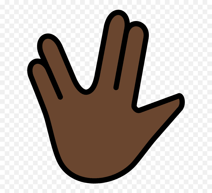 Vulcan Salute Emoji Clipart - Vulcan Salute,Saluting Emoji