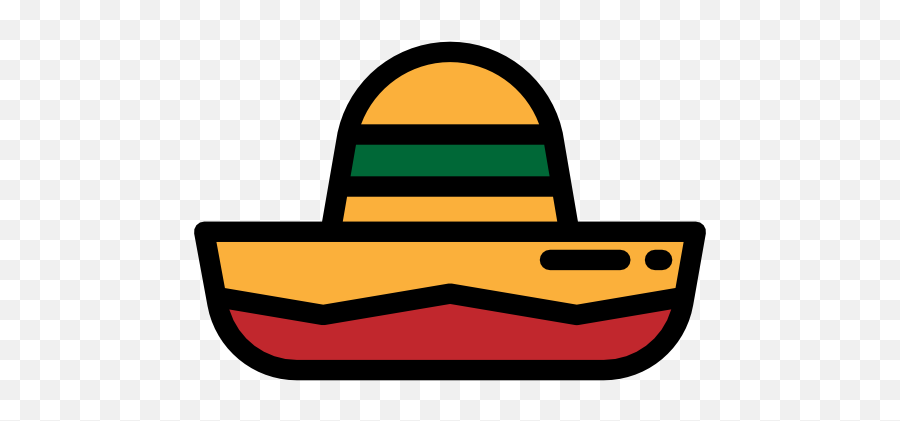 Traditional Fashion Moustache - Mexican Hat Icon Emoji,Mariachi Emoticon