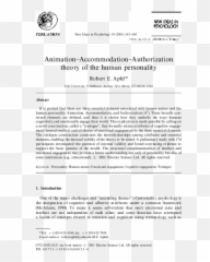 Pdf Animationu2013accommodationu2013authorization Theory Of The - Document Emoji,Cognition, Emotion, Physical Triangle Psychology