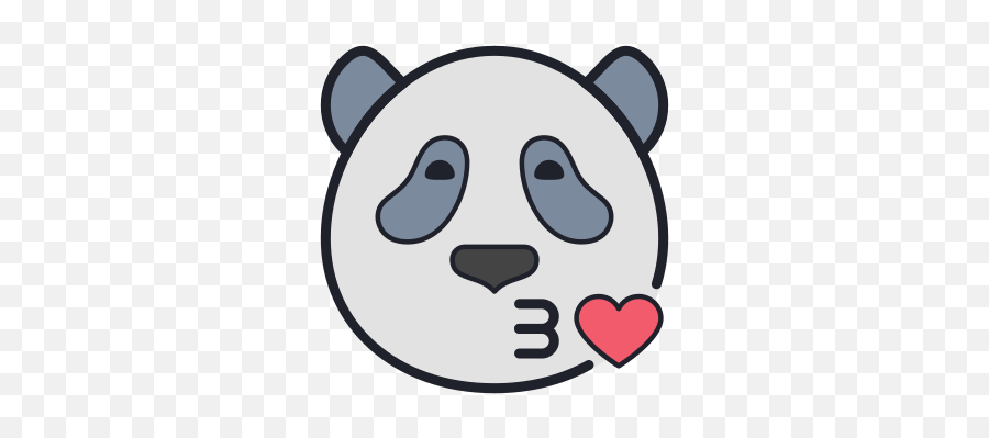 Kiss Panda Icon U2013 Free Download Png And Vector Emoji,Emojis Kissing Animatiom