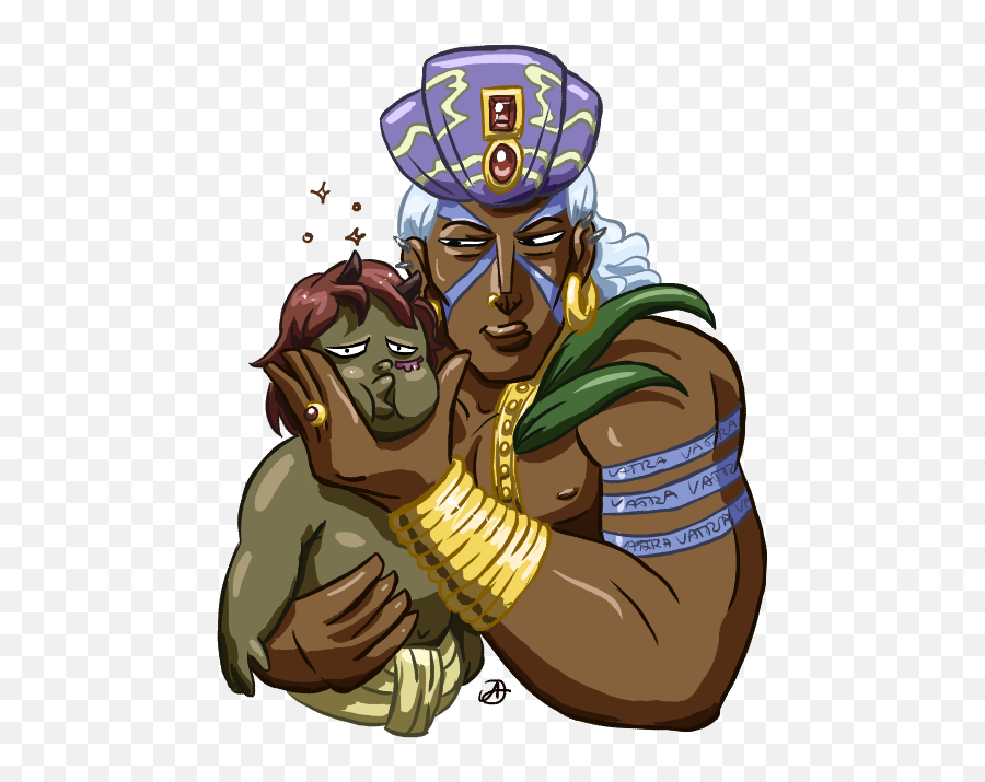 Kars And Esidisi Being Great Dads Showing Good Care Towards Emoji,Pucci Jojo Emoticon