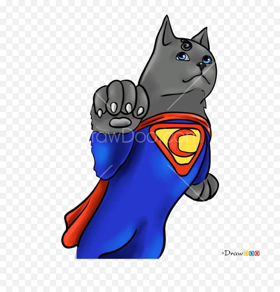How To Draw Supercat Cats Superheroes - Cartoon Supercat Emoji,Cat Cow Horse World Emoji