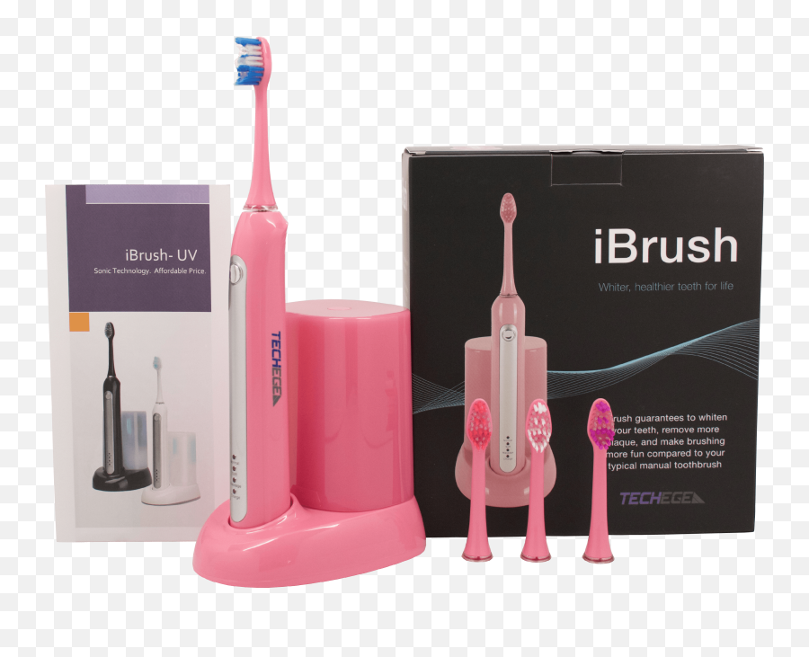 Pink Ibrush Sonicwave Electric Rechargeable Toothbrush With Timer Sanitizer For Adults And Kids - Walmartcom Electric Toothbrush Emoji,Toothbrush Emoji