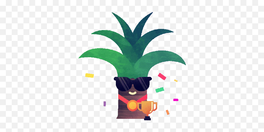Top Palm Leaves Stickers For Android U0026 Ios Gfycat - Transparent Palm Tree Christmas Gif Emoji,Palm Tree Emoticons