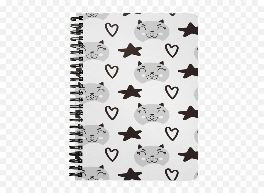 Scandinavian Cat Journal Notebook Diary Daybook Spiral Lined Notebook Cat Lover Gift Writing Book Emoji,Emoji For Notebook