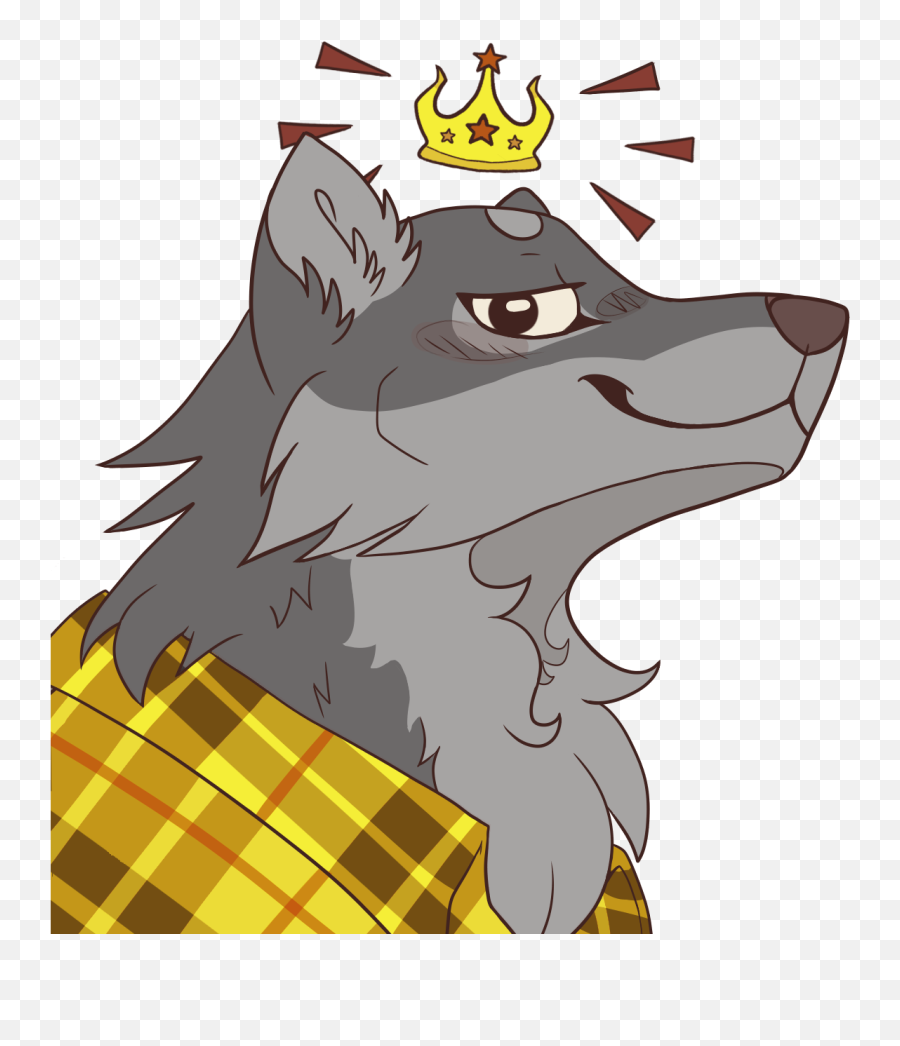 King Emote By Feliisvulpes - Fur Affinity Dot Net Canine Tooth Emoji,Flannel Emoji