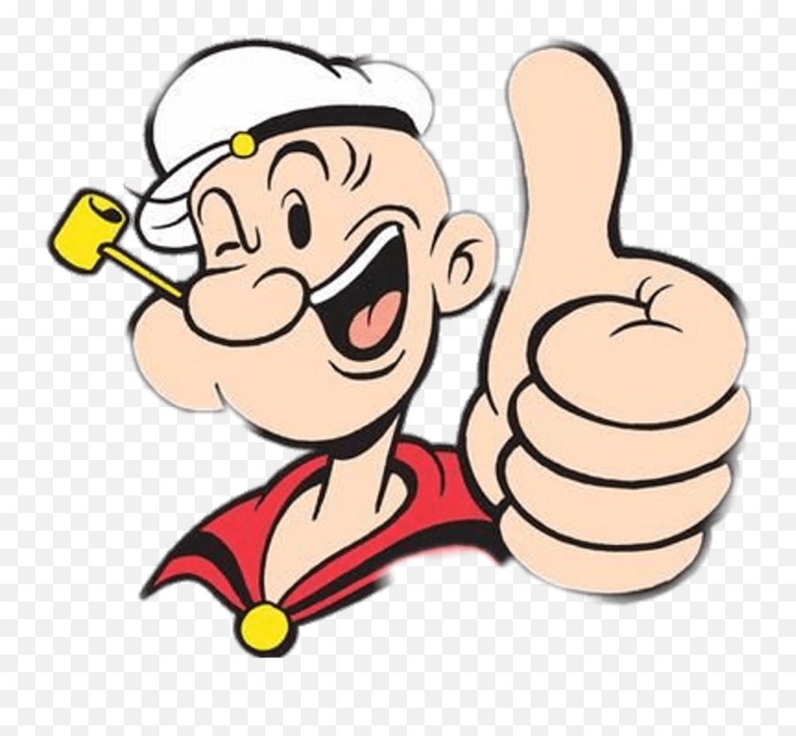 Download Hd Popeye Thumb Up Png - Popeye Thumbs Up Png Emoji,Thumb Up Emoji