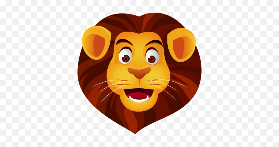 Lion Face Clipart Transparent Png - Cute Lion Head Clipart Emoji,Lion Emoji