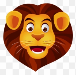 Lion Face Clipart Transparent Png - Cute Lion Head Clipart Emoji,Lion Emoji