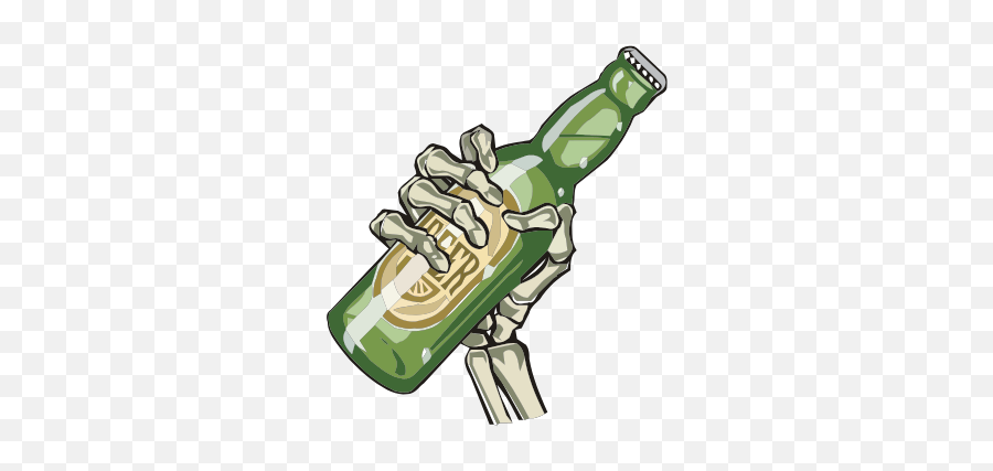 Gtsport - Skeleton Hand Holding Beer Emoji,Smiley Emoji Holloween
