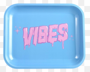 Vibes Bubblegum Drip Logo Metal Rolling Tray - Vibes Papers Logo Emoji,Bubblegum Emoji