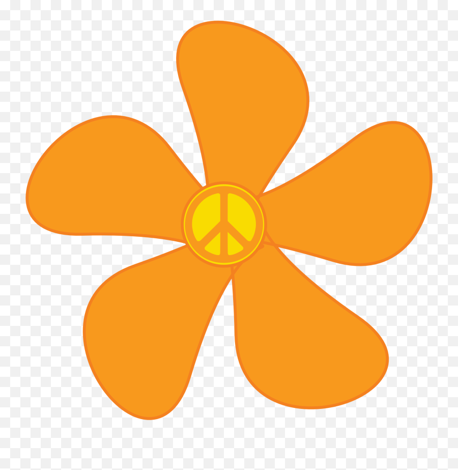 Colored Flower Power Png - Clip Art Library 60s Daisy Png Emoji,Groovy Emoji