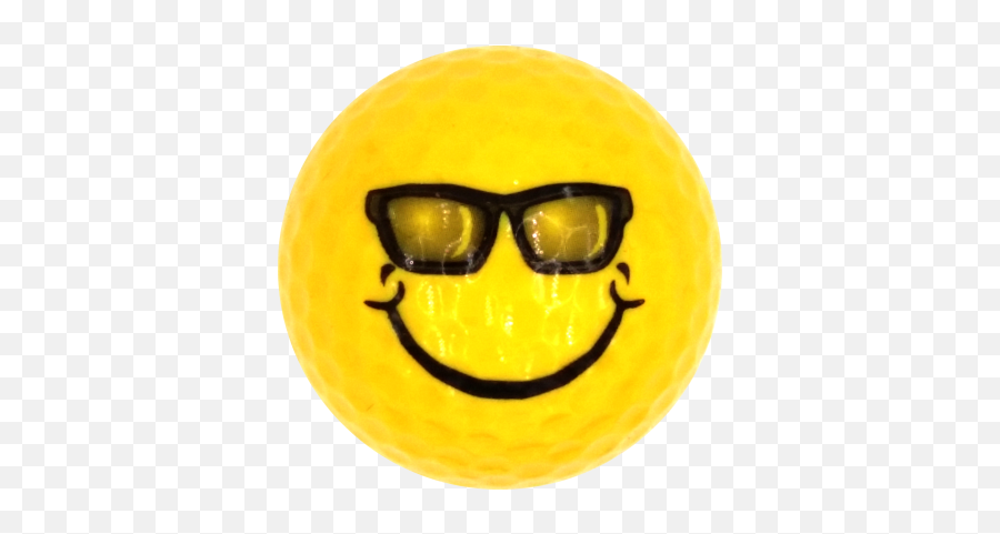 Smiley Face Wglasses Novelty Golf Balls - One Dozen Happy Emoji,Golf Emoji